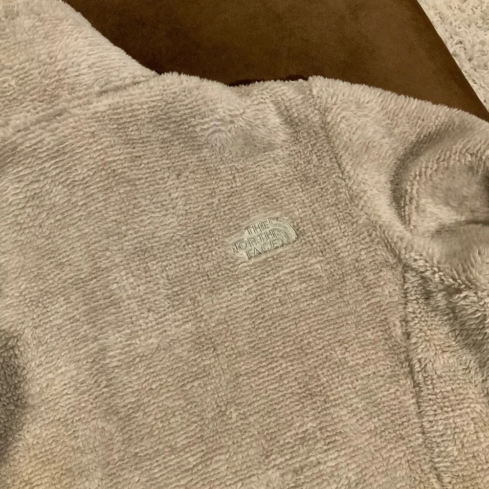 The North Face Cream L Full Zip Fleece Jacket Adventure Cozy Soft Outdoor